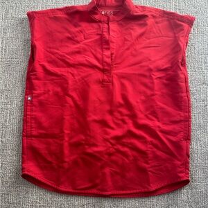 Winning Red Rafael Figs Scrub Top